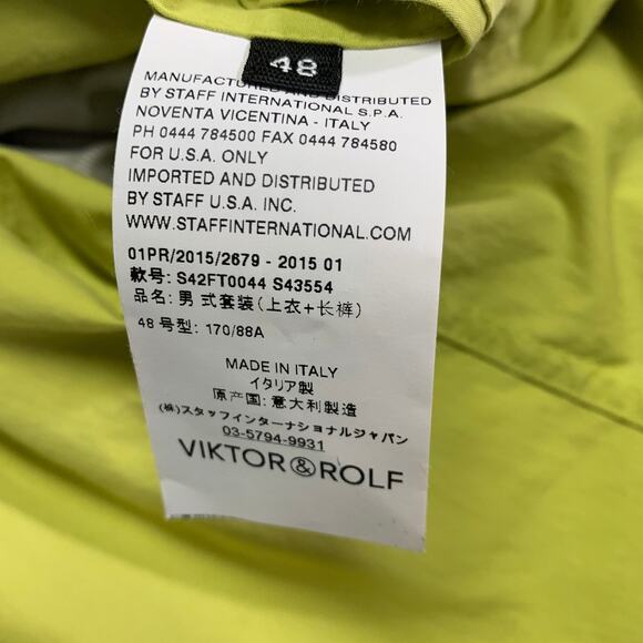 VIKTOR & ROLF Size 38 Yellow Cotton Blend Single Breasted Sport Coat - Picture 13 of 16